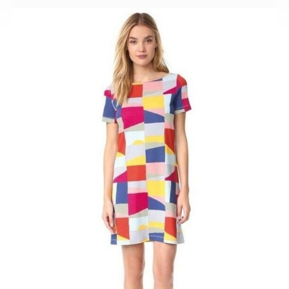 Tory Burch Kimberly Patchwork Print Shift Dress - image 1